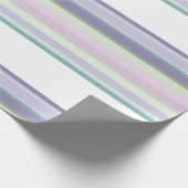 Purple, Neptune, sea green, and Lavender stripes Cadeaupapier (Hoek)