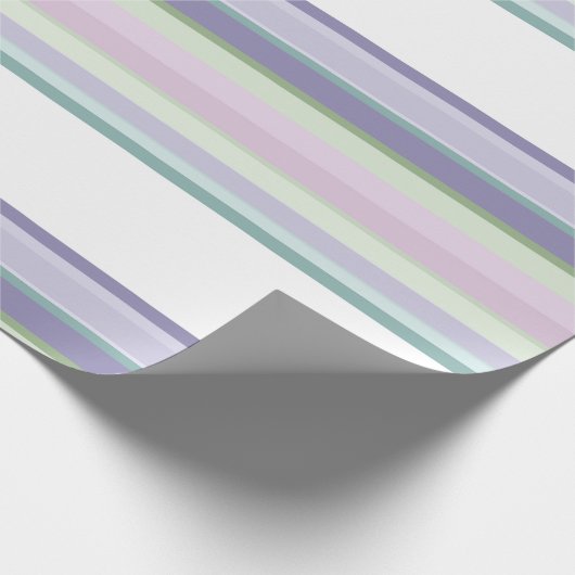 Purple, Neptune, sea green, and Lavender stripes Cadeaupapier (Hoek)