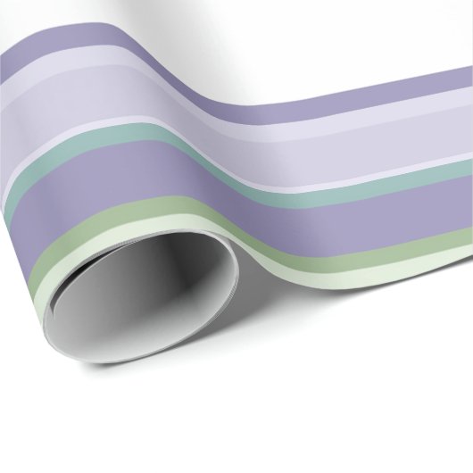 Purple, Neptune, sea green, and Lavender stripes Cadeaupapier (Rol Hoek)