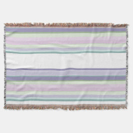Purple, Neptune, sea green, and Lavender stripes Deken
