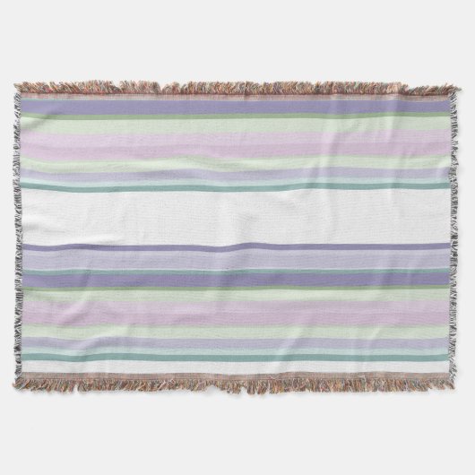 Purple, Neptune, sea green, and Lavender stripes Deken (Voorkant)