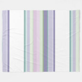 Purple, Neptune, sea green, and Lavender stripes Fleece Deken (Voorkant (Horizontaal))