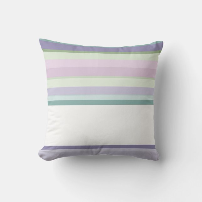 Purple, Neptune, sea green, and Lavender stripes Kussen (Voorkant)