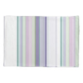 Purple, Neptune, sea green, and Lavender stripes Kussensloop (Achterkant)