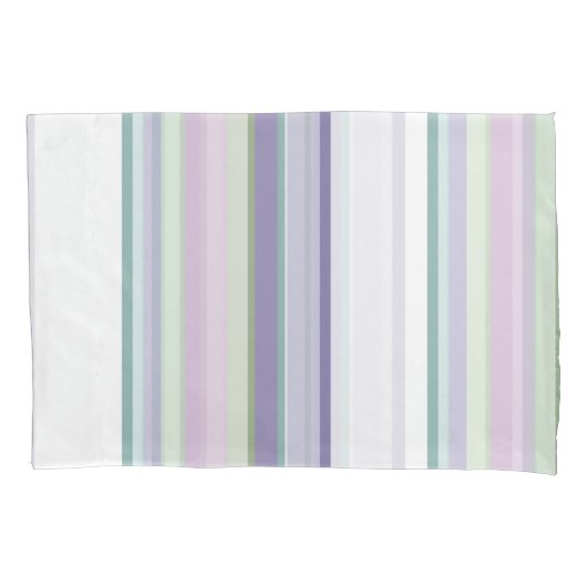 Purple, Neptune, sea green, and Lavender stripes Kussensloop (Voorkant)