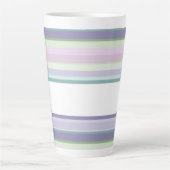 Purple, Neptune, sea green, and Lavender stripes Latte Mok (Voorkant)