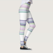 Purple, Neptune, sea green, and Lavender stripes Leggings (Rechts)