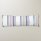 Purple, Neptune, sea green, and Lavender stripes Lichaamskussen (Achterkant)