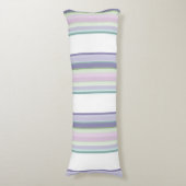 Purple, Neptune, sea green, and Lavender stripes Lichaamskussen (Voorkant Verticaal)