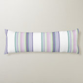 Purple, Neptune, sea green, and Lavender stripes Lichaamskussen (Voorkant)