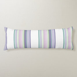 Purple, Neptune, sea green, and Lavender stripes Lichaamskussen
