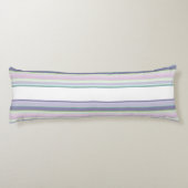 Purple, Neptune, sea green, and Lavender stripes Lichaamskussen (Achterkant)