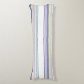Purple, Neptune, sea green, and Lavender stripes Lichaamskussen (Voorkant Verticaal)