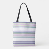 Purple, Neptune, sea green, and Lavender stripes Tote Bag (Achterkant)