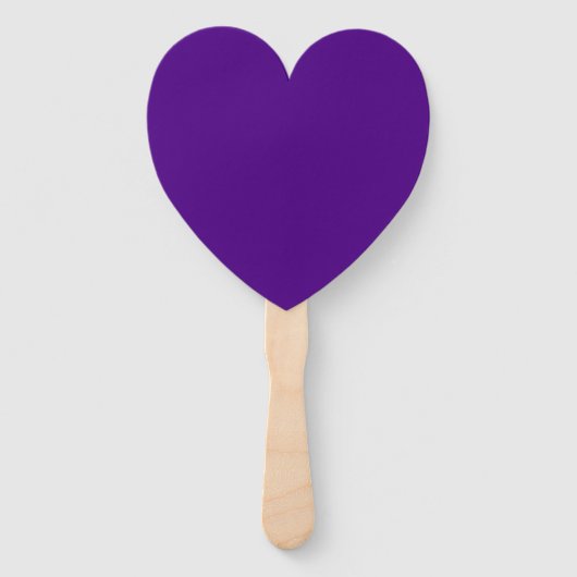 Purple Noise-Effect Heart Paddle Fan – Customize Handwaaier (Achterkant)