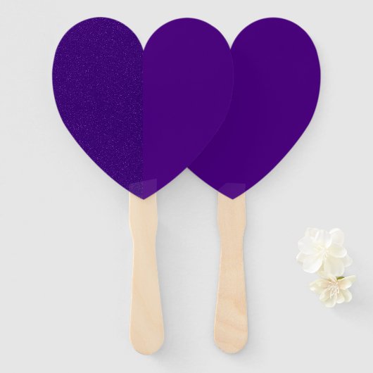 Purple Noise-Effect Heart Paddle Fan – Customize Handwaaier (Voorkant en achterkant)
