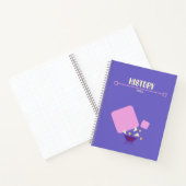 Purple Notebook with yellow geometric flowers  Notitieboek (Binnen)