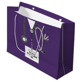 Purple Nurse Graduation Large Gift Bag Groot Cadeauzakje