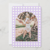 Purple Nutcracker Birthday Photo Thank You Card Kaart (Achterkant)