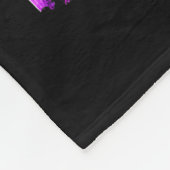 Purple Nutcracker Blowing Bubble Gum Cute Christma Fleece Deken (Hoek)