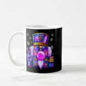 Purple Nutcracker Blowing Bubble Gum Cute Christma Koffiemok (Links)