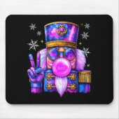 Purple Nutcracker Blowing Bubble Gum Cute Christma Muismat (Voorkant)