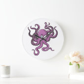 Purple Octopus Grote Klok (Huis)