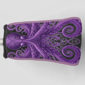 Purple Octopus Victorian Steampunk Kraken  Golfheadcover (Voorkant)
