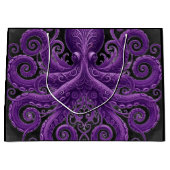 Purple Octopus Victorian Steampunk Kraken  Groot Cadeauzakje (Voorkant)