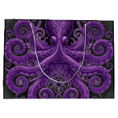 Purple Octopus Victorian Steampunk Kraken  Groot Cadeauzakje (Achterkant)