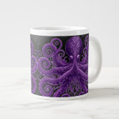 Purple Octopus Victorian Steampunk Kraken  Grote Koffiekop (Voorkant rechts)