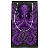 Purple Octopus Victorian Steampunk Kraken Klein Cadeauzakje (Voorkant)