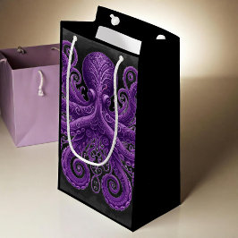 Purple Octopus Victorian Steampunk Kraken  Klein Cadeauzakje