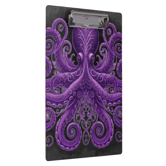 Purple Octopus Victorian Steampunk Kraken  Klembord (Rechts)