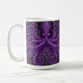 Purple Octopus Victorian Steampunk Kraken  Koffiemok (Links)