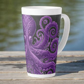 Purple Octopus Victorian Steampunk Kraken Latte Mok