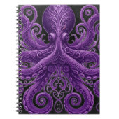 Purple Octopus Victorian Steampunk Kraken  Notitieboek (Voorkant)