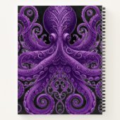 Purple Octopus Victorian Steampunk Kraken  Notitieboek (Achterkant)
