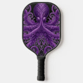 Purple Octopus Victorian Steampunk Kraken  Pickleball Paddle (Achterkant)