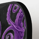 Purple Octopus Victorian Steampunk Kraken  Pickleball Paddle (Links Detail)