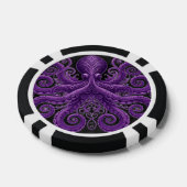 Purple Octopus Victorian Steampunk Kraken  Poker Chips (Enkel)