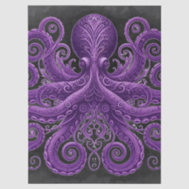 Purple Octopus Victorian Steampunk Kraken  Tissuepapier