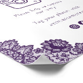 Purple Oh Snap Social Media Wedding Sign Poster (Hoek)
