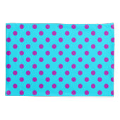 Purple On Blue Polka Dots Pattern Design Kussensloop (Achterkant)