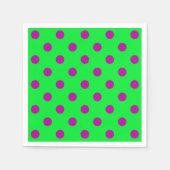 Purple On Green Polka Dots Pattern Design  Servet (Voorkant)