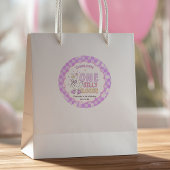 Purple One Silly Goose - Girl's first birthday Ronde Sticker