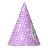 Purple One Silly Goose-Retro Girl First Birthday Feesthoedjes (Links)