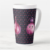 Purple Onion Queen Ceramic Large Latte Mug Mok (Rechterhoek)