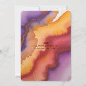 Purple Orange and Red Roses Bachelorette Party Kaart (Achterkant)