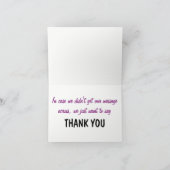 Purple Orange Multilingual Word Cloud Typography Bedankkaart (Binnen)